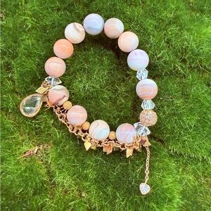 Agate and Gold Beaded Bracelet 4